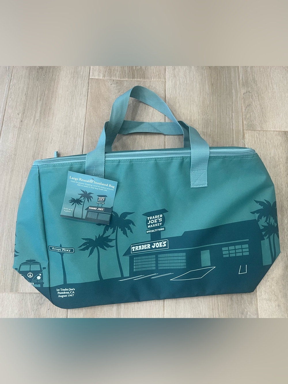 Trader Joe's Teal Reusable Tote Bag
